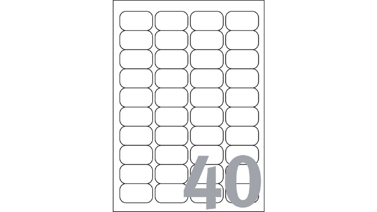 Etiket Avery J8654-25 45.7x25.4mm wit 1000 stuks
