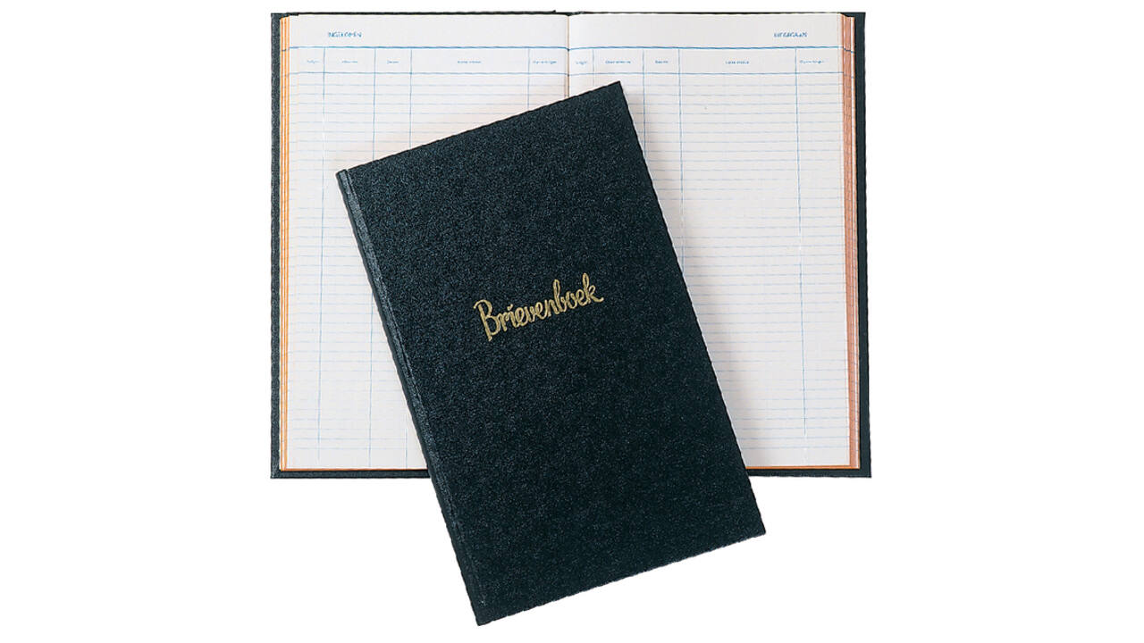 Register correspondentieboek Djois Atlanta klassiek zwart
