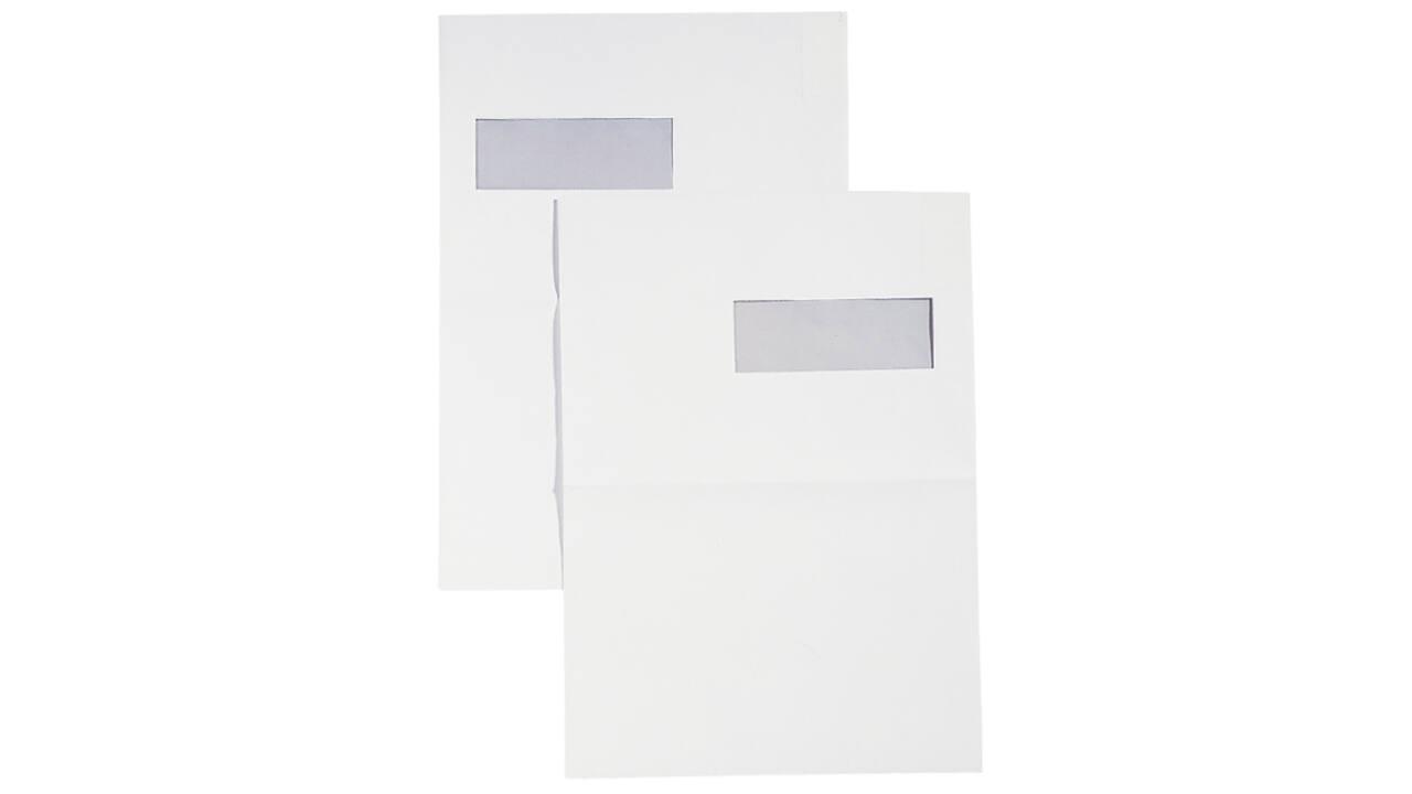Envelop Quantore 229x324mm venster 4x11cm links zelfklevend 250 stuks