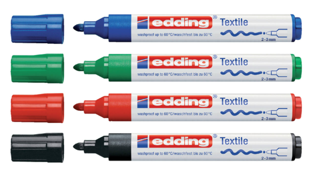 Textielmarker edding 4500 rond 2-3mm rood
