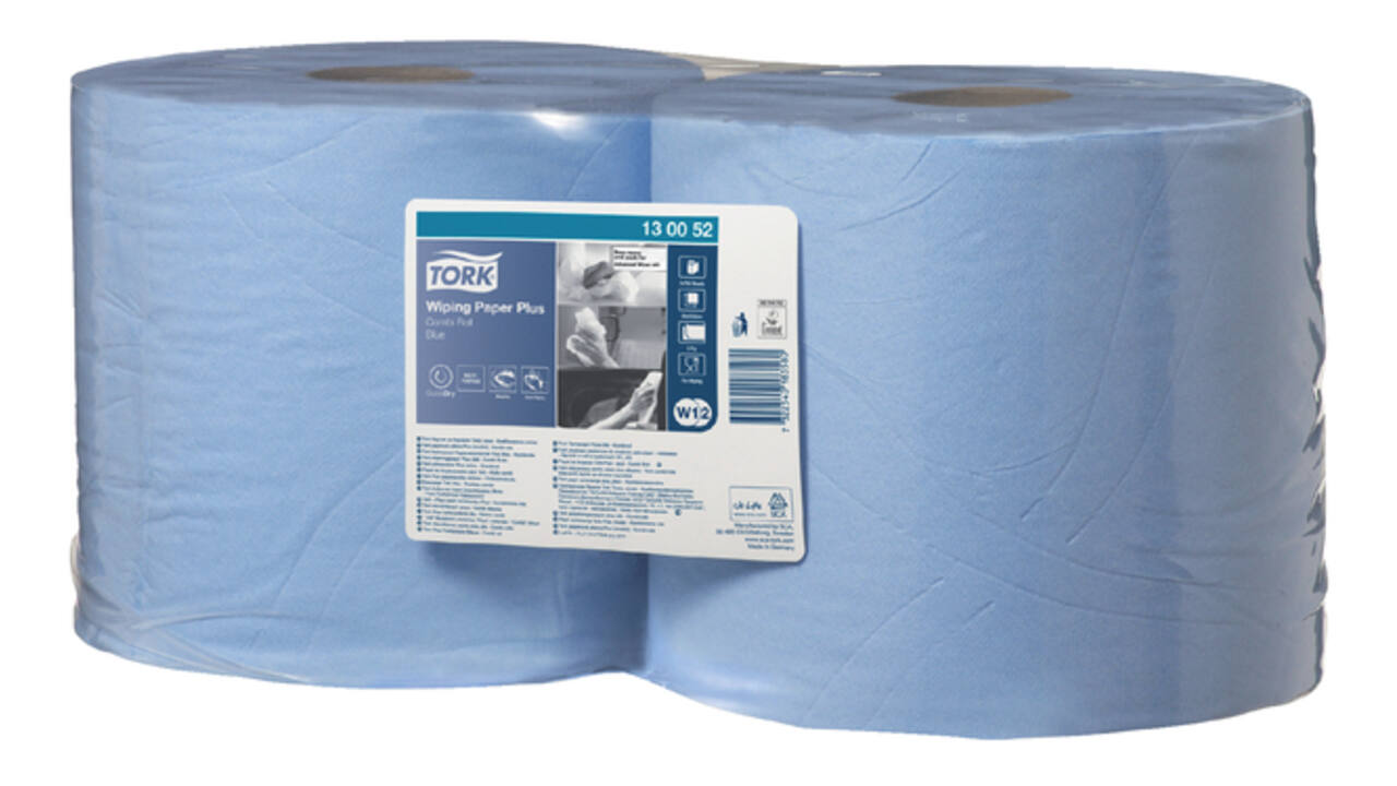 Poetspapier Tork W2 Plus Premium 2-laags 750 vel blauw 130052