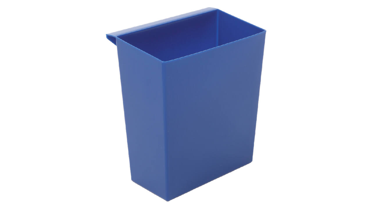 Inzetbak voor vierkante tapse papierbak blauw