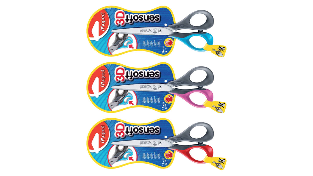Kinderschaar Maped Sensoft 13cm links assorti