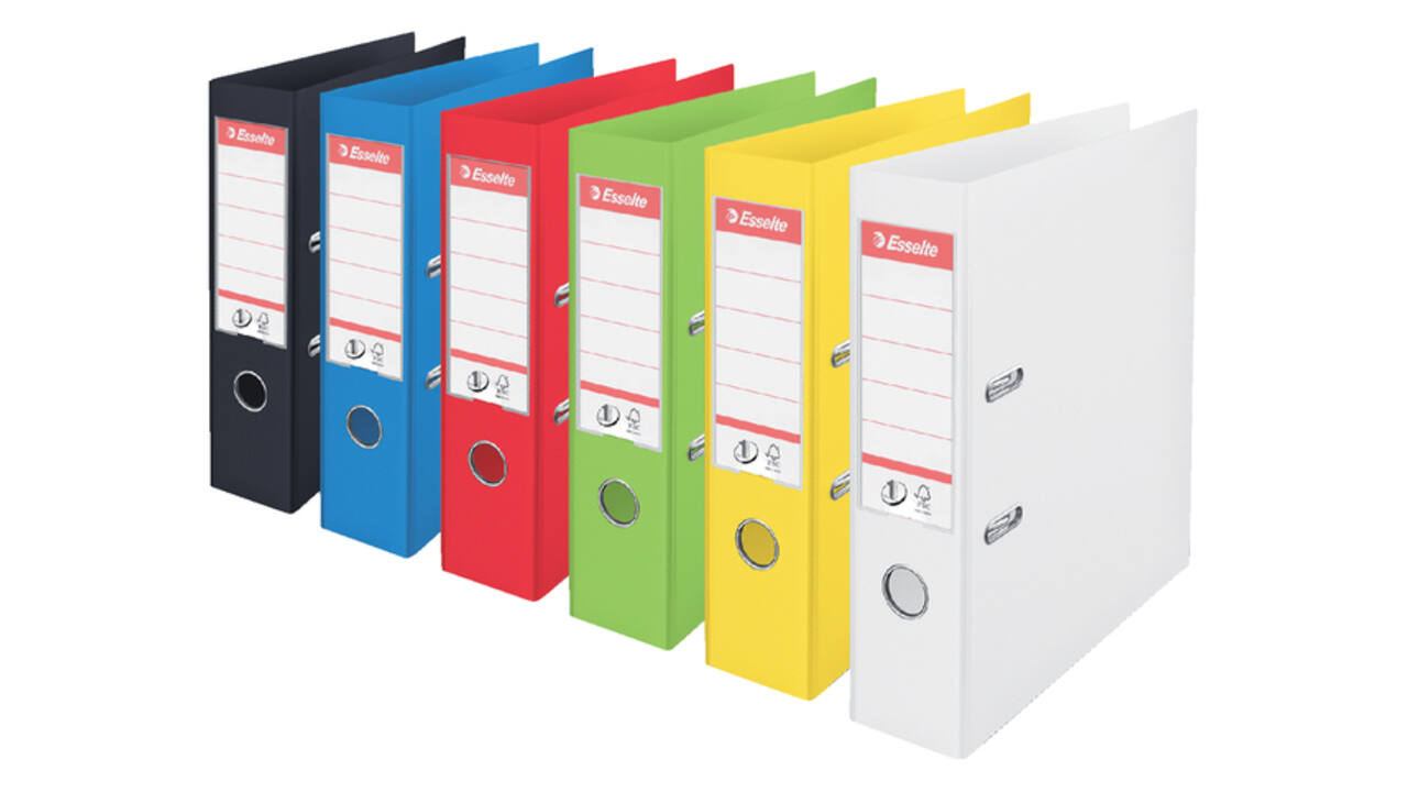 Ordner Esselte No.1 Power VIVIDA 75mm 30% gerecycled PP folie wit