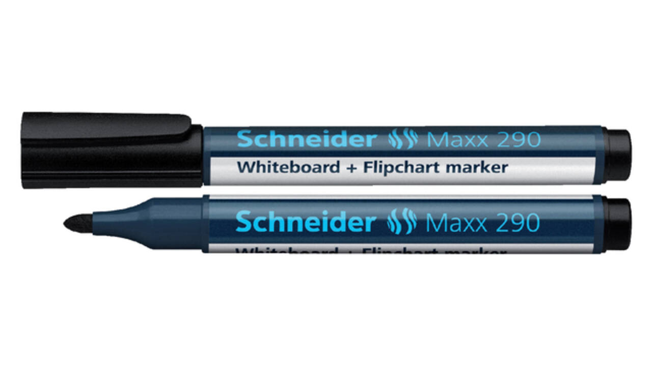 Whiteboardmarker Schneider Maxx 290 rond 2-3mm zwart