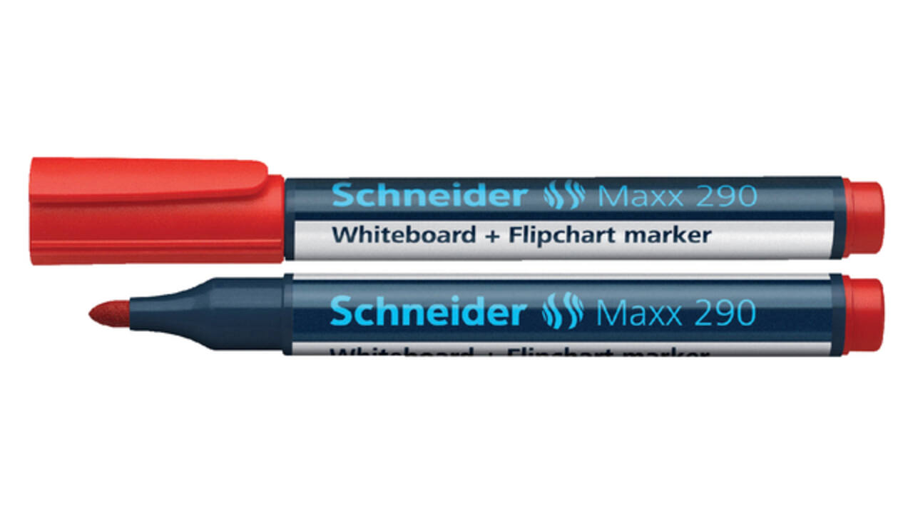 Whiteboardmarker Schneider Maxx 290 rond 2-3mm rood