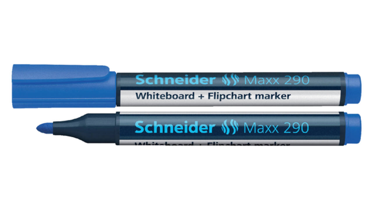 Whiteboardmarker Schneider Maxx 290 rond 2-3mm blauw