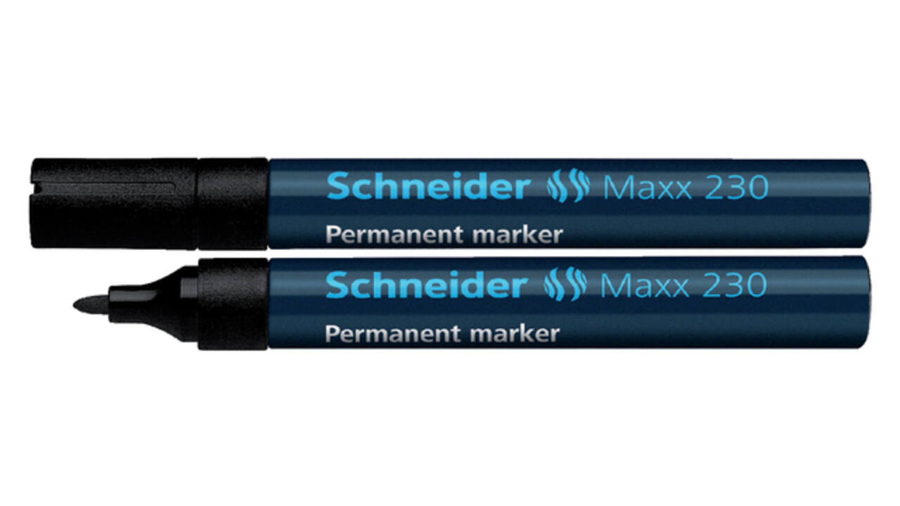 Permanent marker Schneider Maxx 230 rond 1-3mm zwart