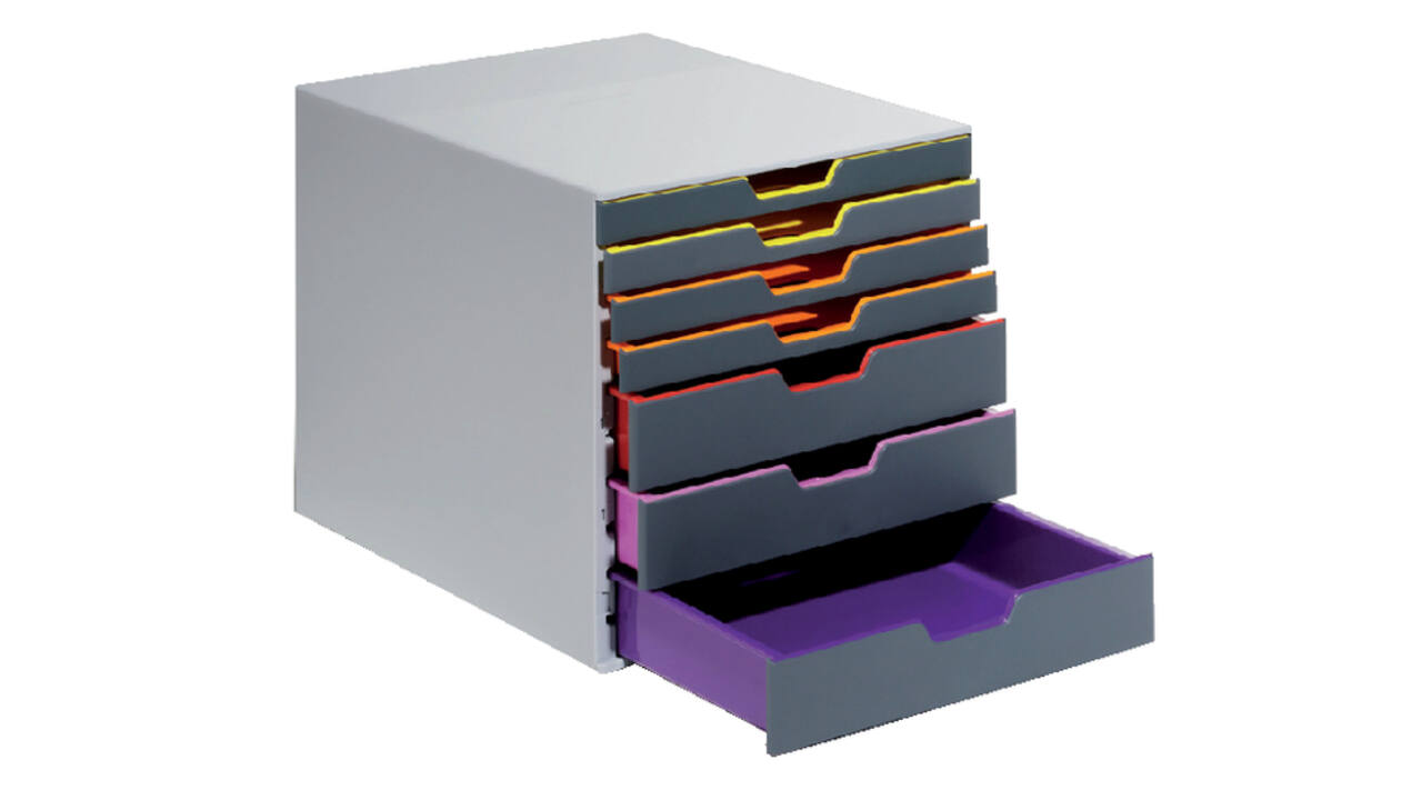 Ladenbox Durable Varicolor 7 laden grijs