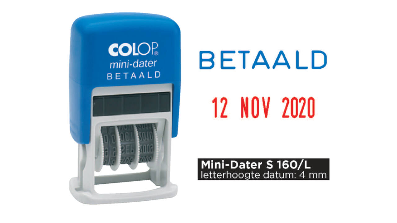 Woord-datumstempel Colop Printer Mini S 160/L betaald
