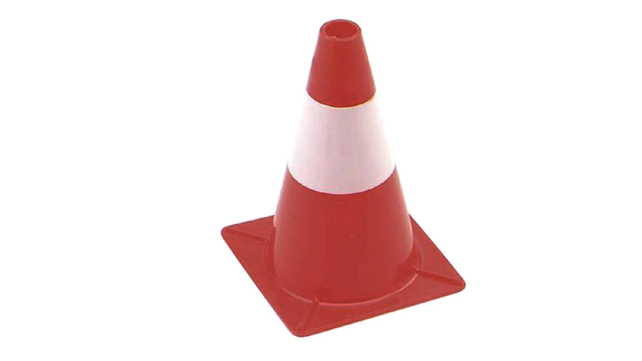 Afbakeningskegel 30cm rood wit