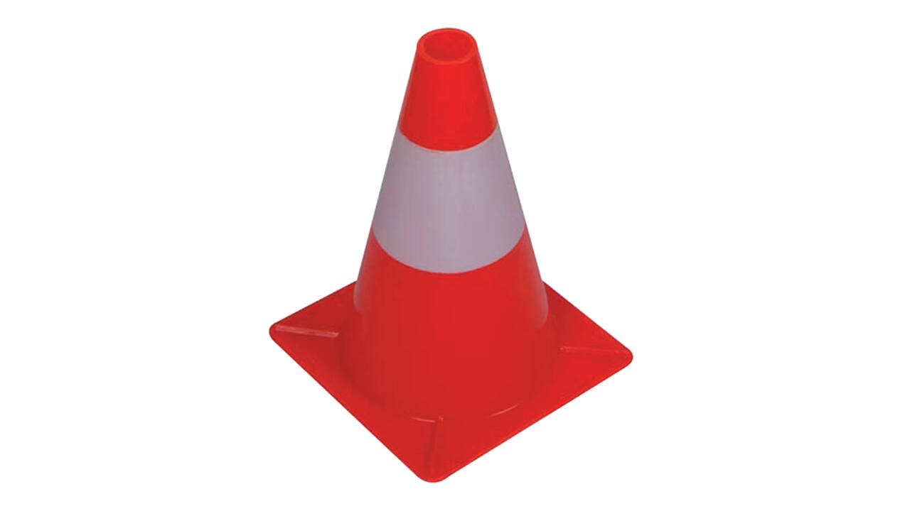 Afbakeningskegel 30cm rood wit