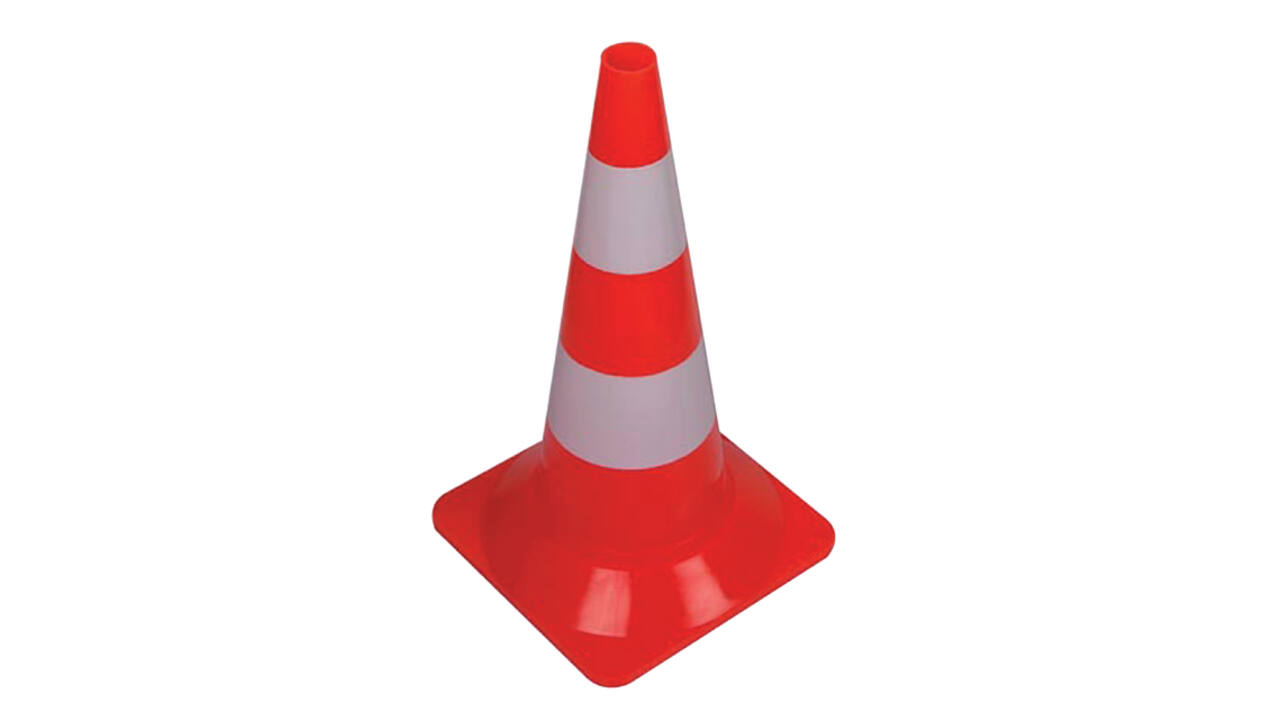 Afbakeningskegel 50cm rood wit