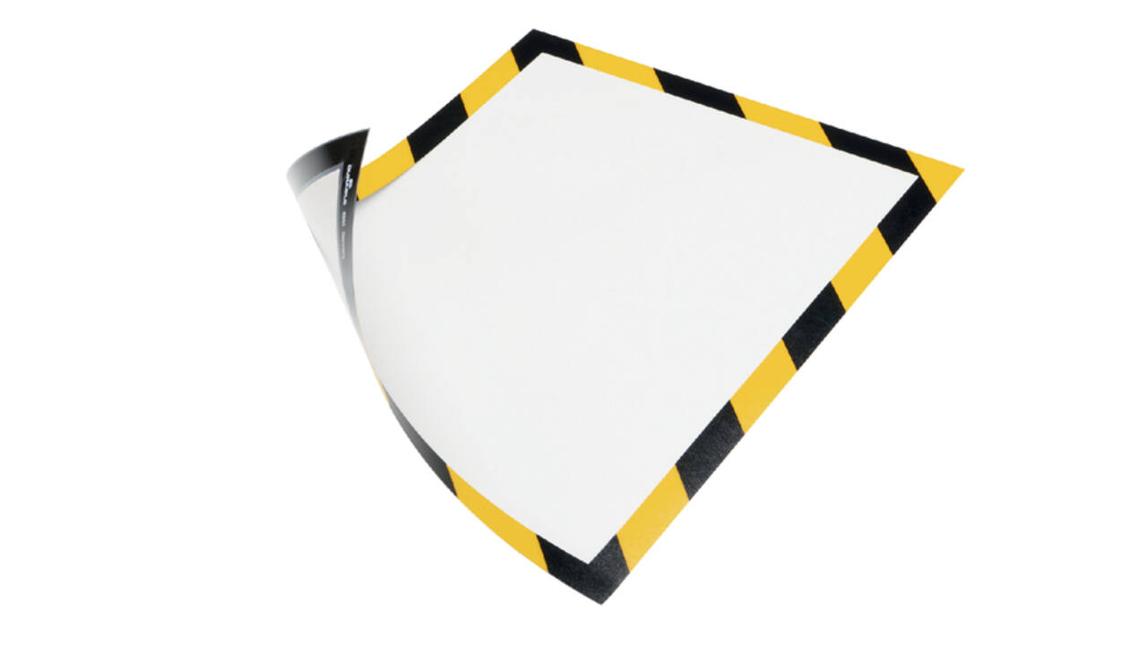 Duraframe Durable 4945130 security A4 magneet geel/zwart 5 stuks
