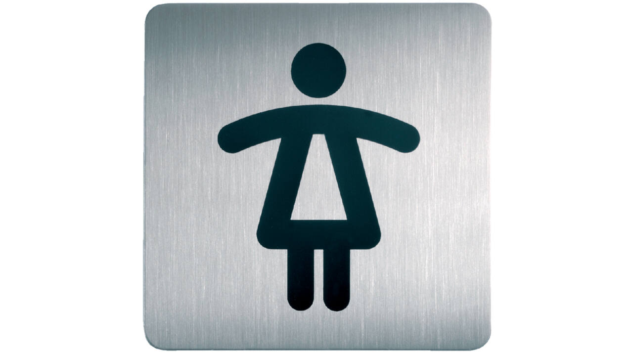 Infobord pictogram Durable 4956 vierkant wc dames 150mm