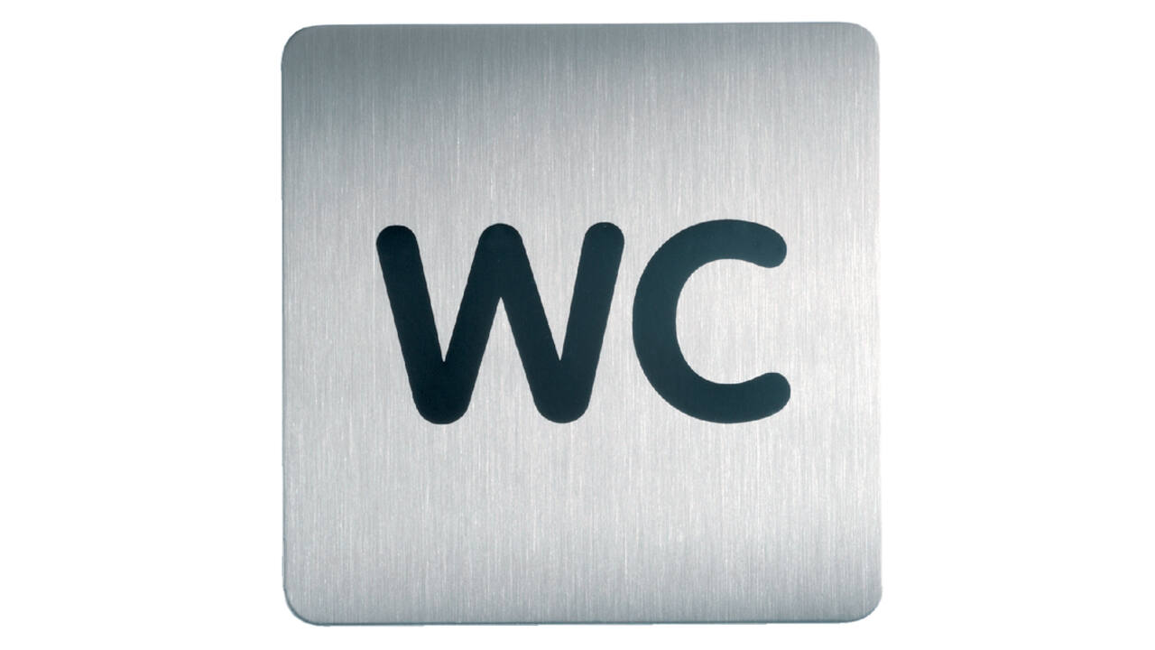 Infobord pictogram Durable 4957 vierkant wc 150mm