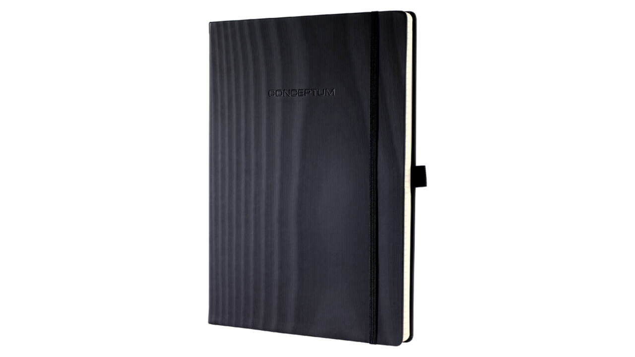 Notitieboek Sigel Conceptum Pure A4+ lijn zwart