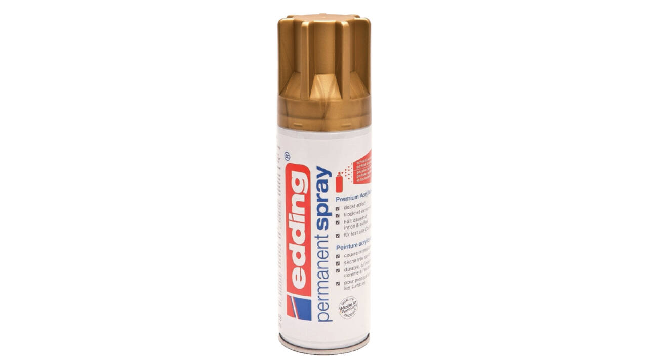 Verfspuitbus edding 5200 permanent spray mat rijkgoud