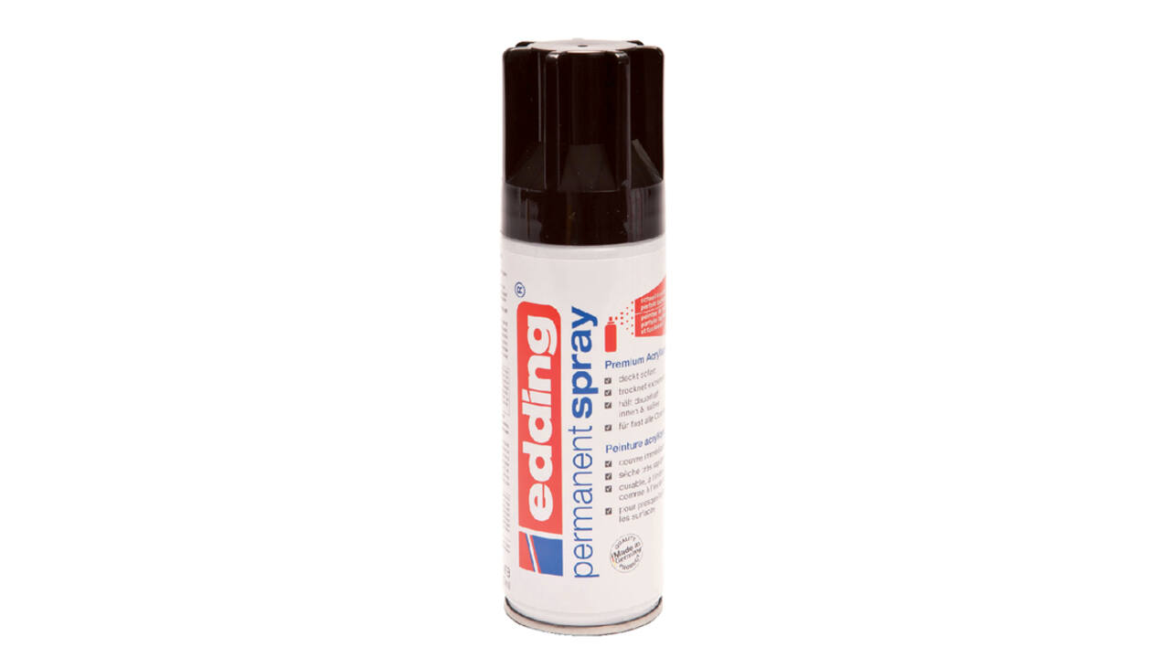 Verfspuitbus edding 5200 permanent spray glossy diepzwart