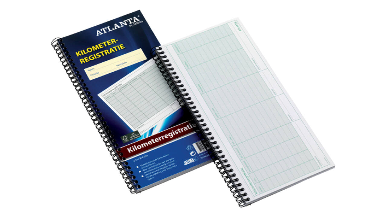 Kilometer registratieboek Djois Atlanta 40x2vel met spiraal