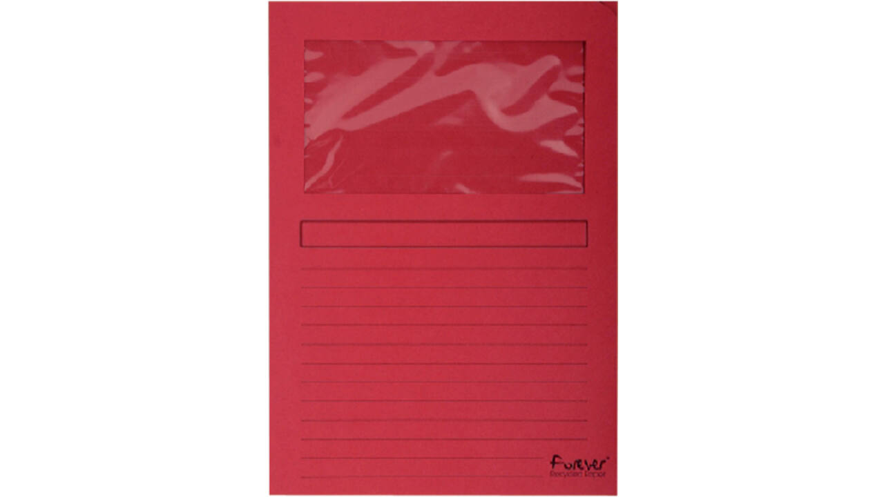Venstermap Exacompta Forever L-model 120gr rood 100 stuks
