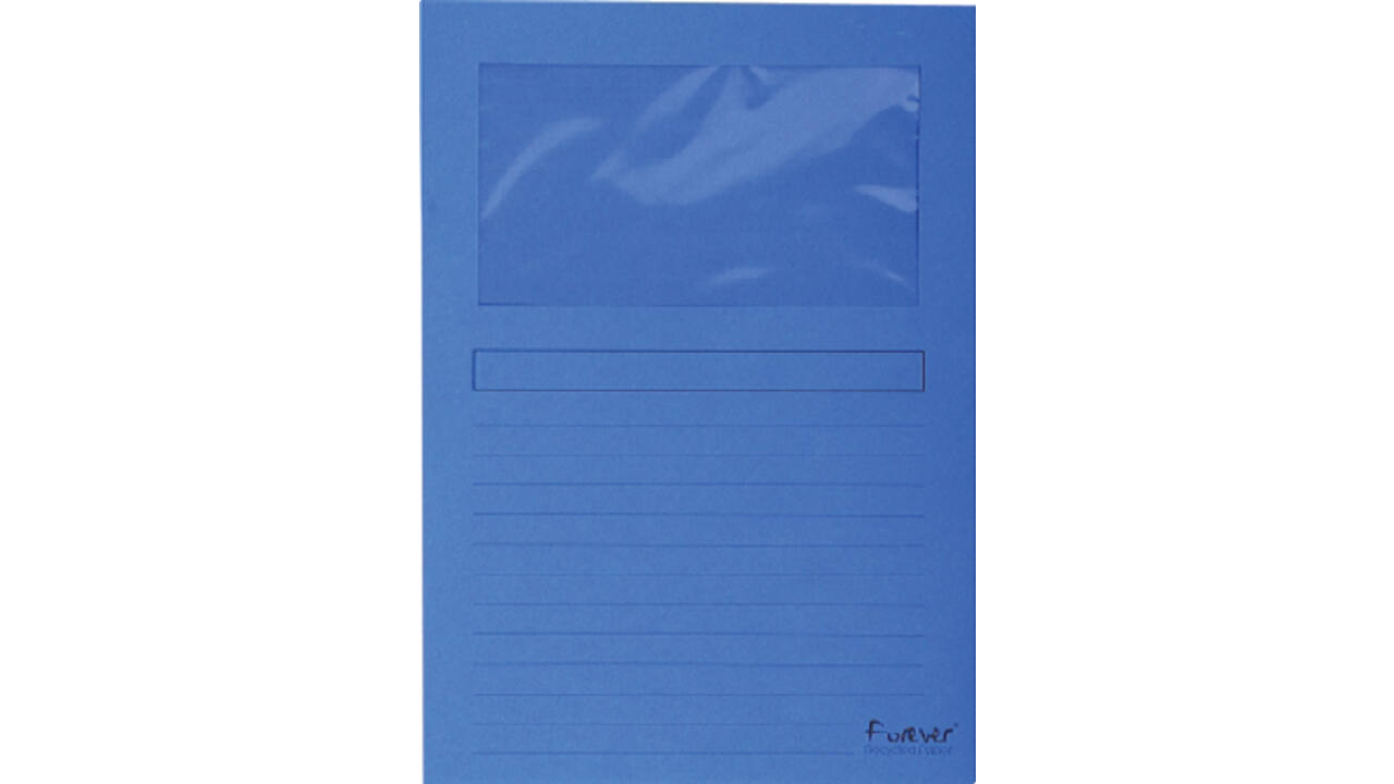 Venstermap Exacompta Forever L-model 120gr donkerblauw 100 stuks