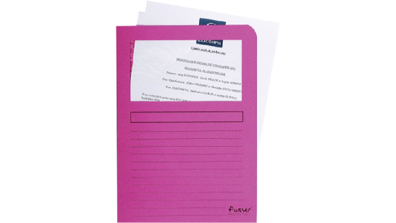 Venstermap Exacompta Forever L-model 120gr roze 100 stuks