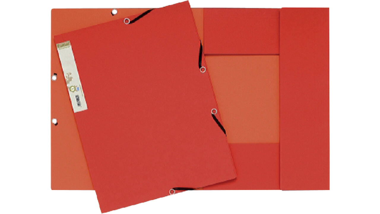 Elastomap Exacompta Forever A4 3 kleppen 380gr rood