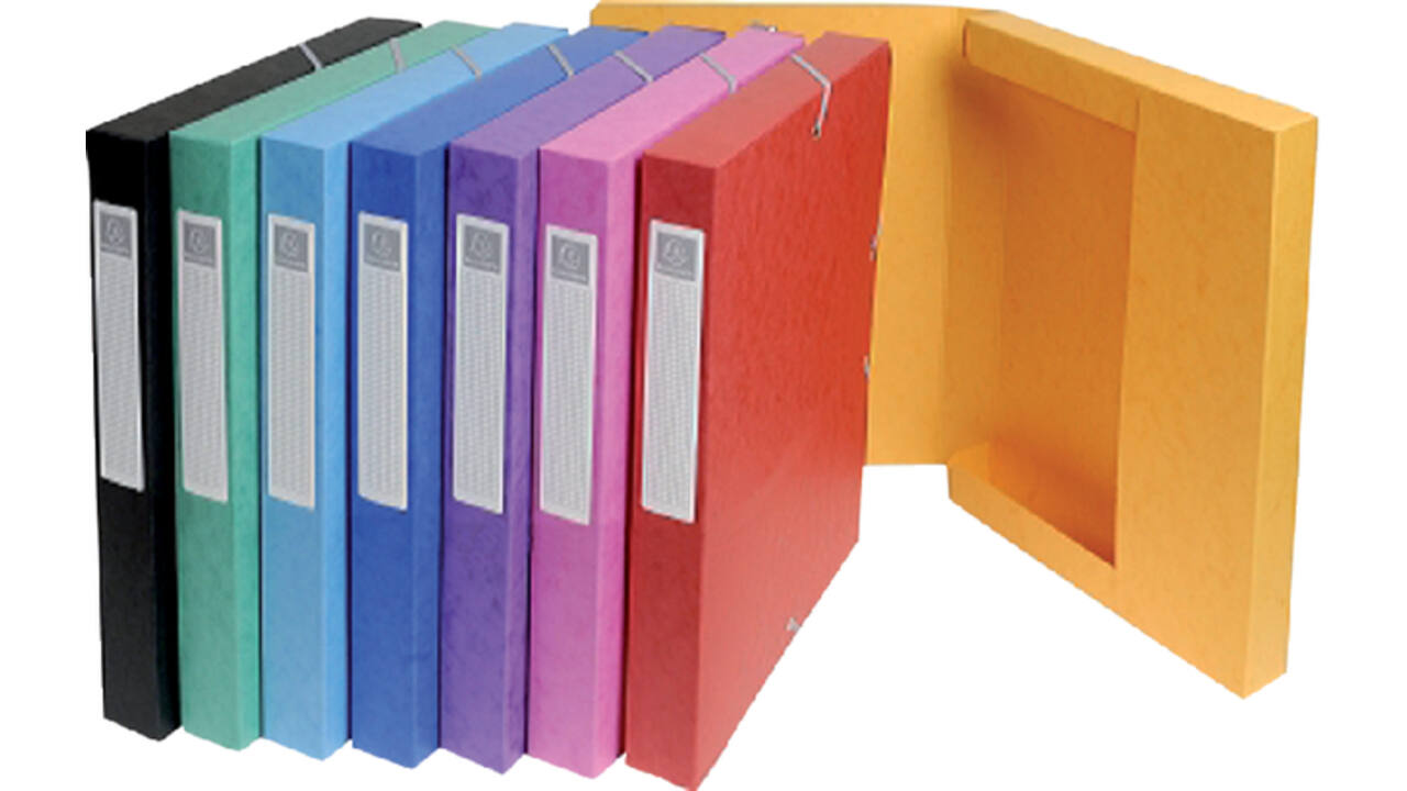Elastobox Exacompta A4 25mm 600gr assorti
