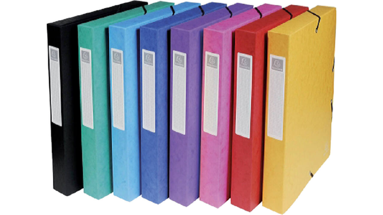 Elastobox Exacompta A4 40mm 600gr assorti