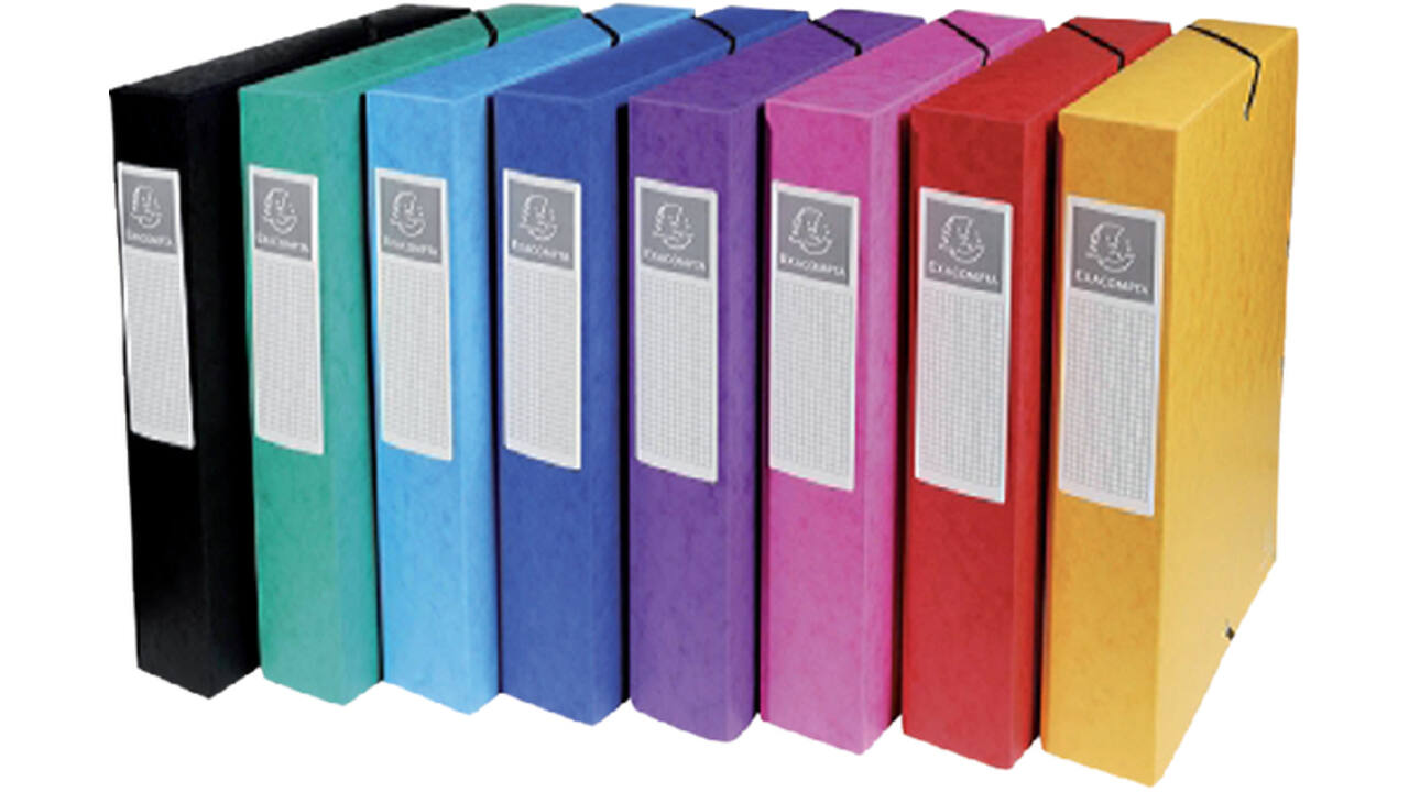 Elastobox Exacompta A4 60mm 600gr assorti