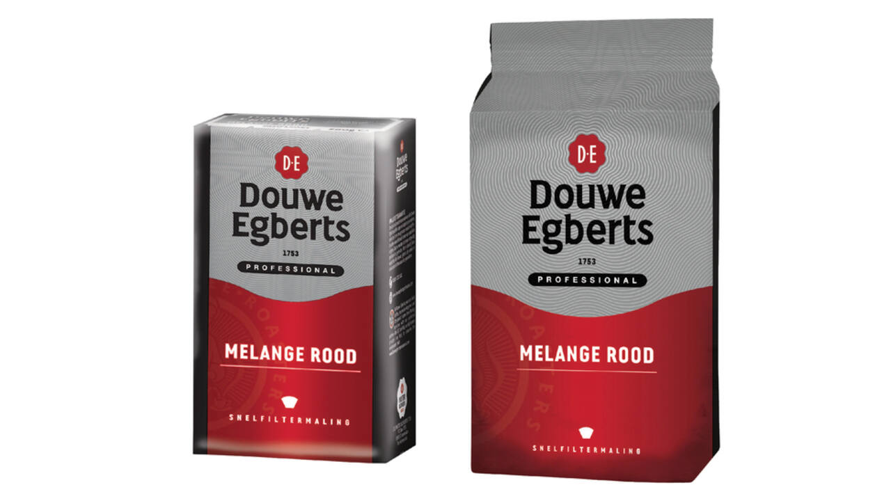 Koffie Douwe Egberts snelfiltermaling Melange Rood 500gr