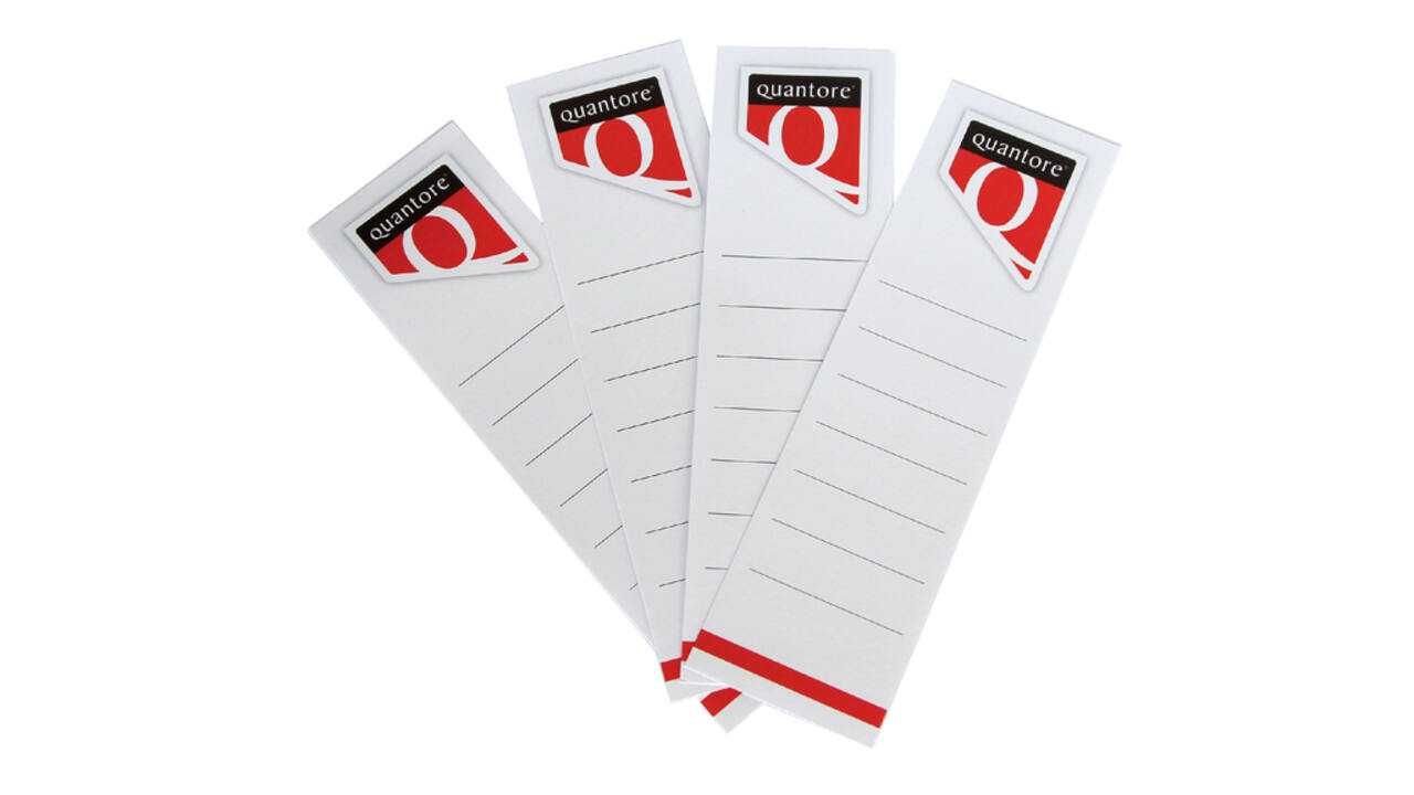 Rugetiket Quantore breed 58x190mm zelfklevend wit 10 stuks