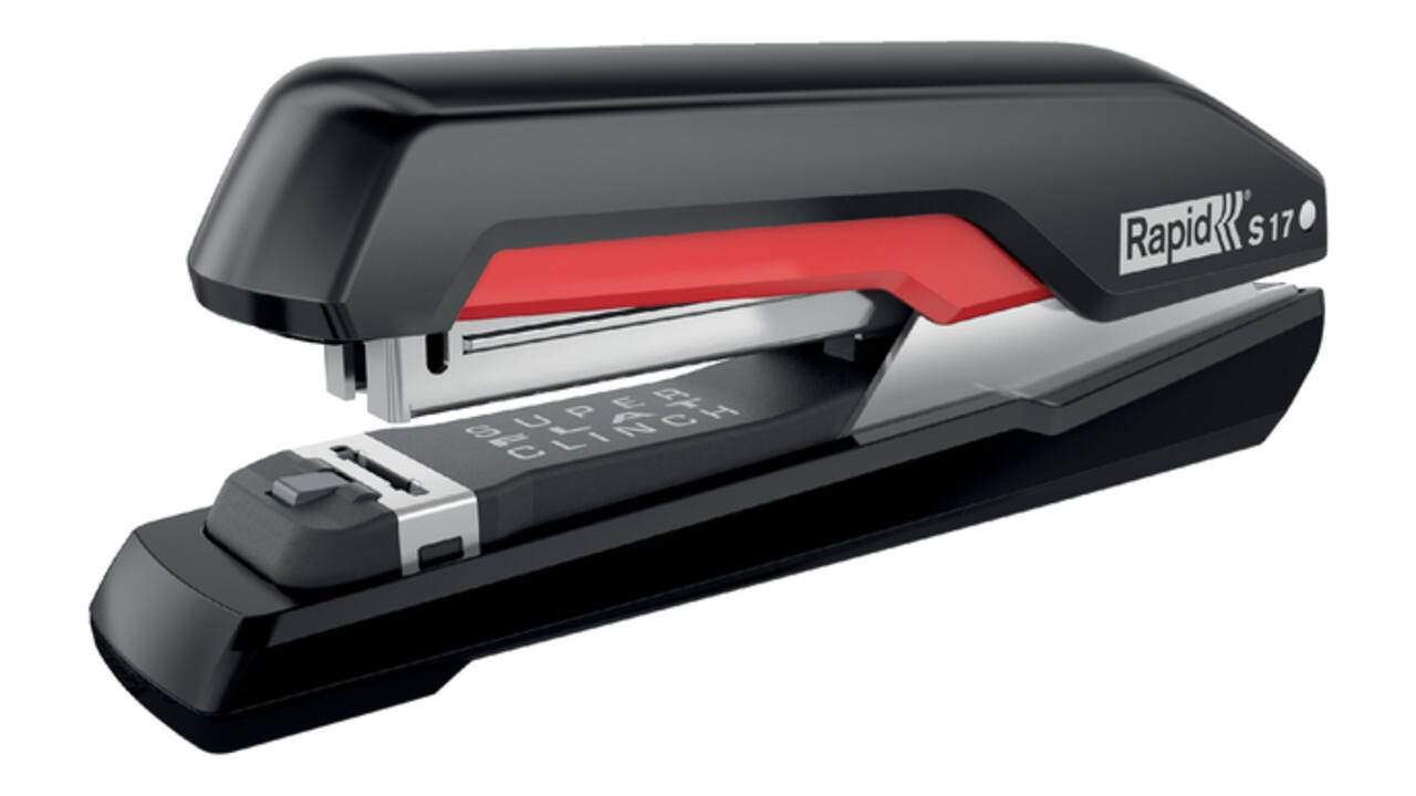 Bureaunietmachine Rapid Supreme fullstrip S17 30 vel zwart/rood