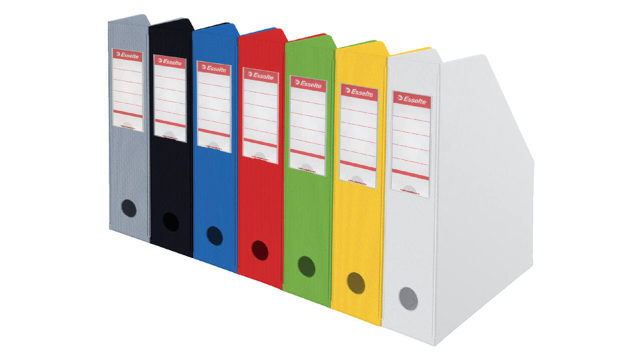 Tijdschriftencassette Esselte VIVIDA opvouwbaar A4 zwart