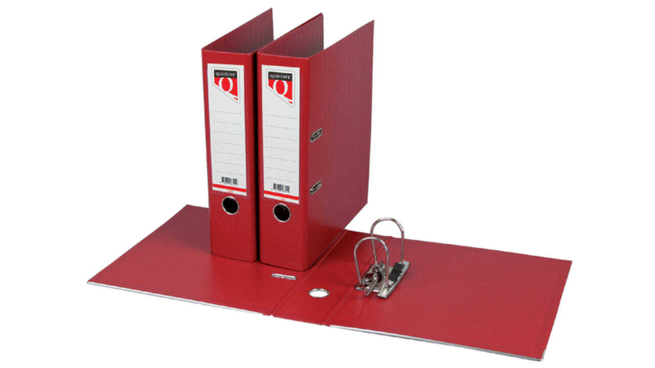 Ordner Quantore A4 80mm PP donkerrood
