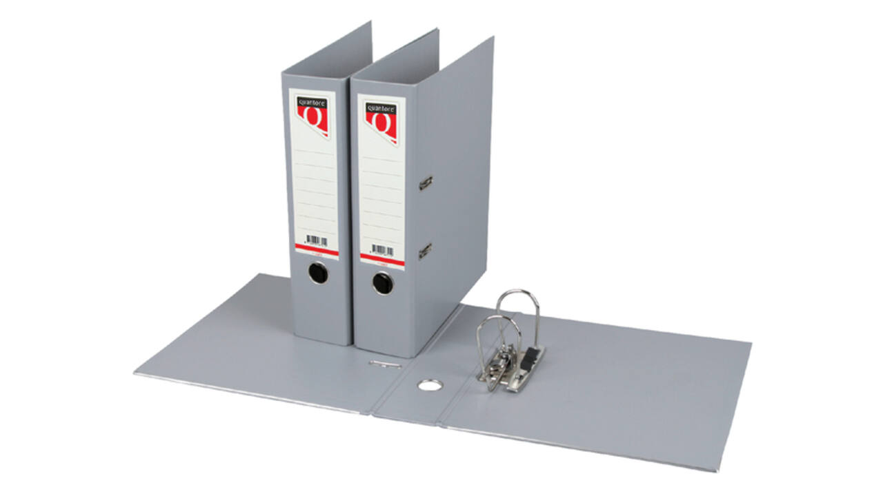 Ordner Quantore A4 80mm PP grijs