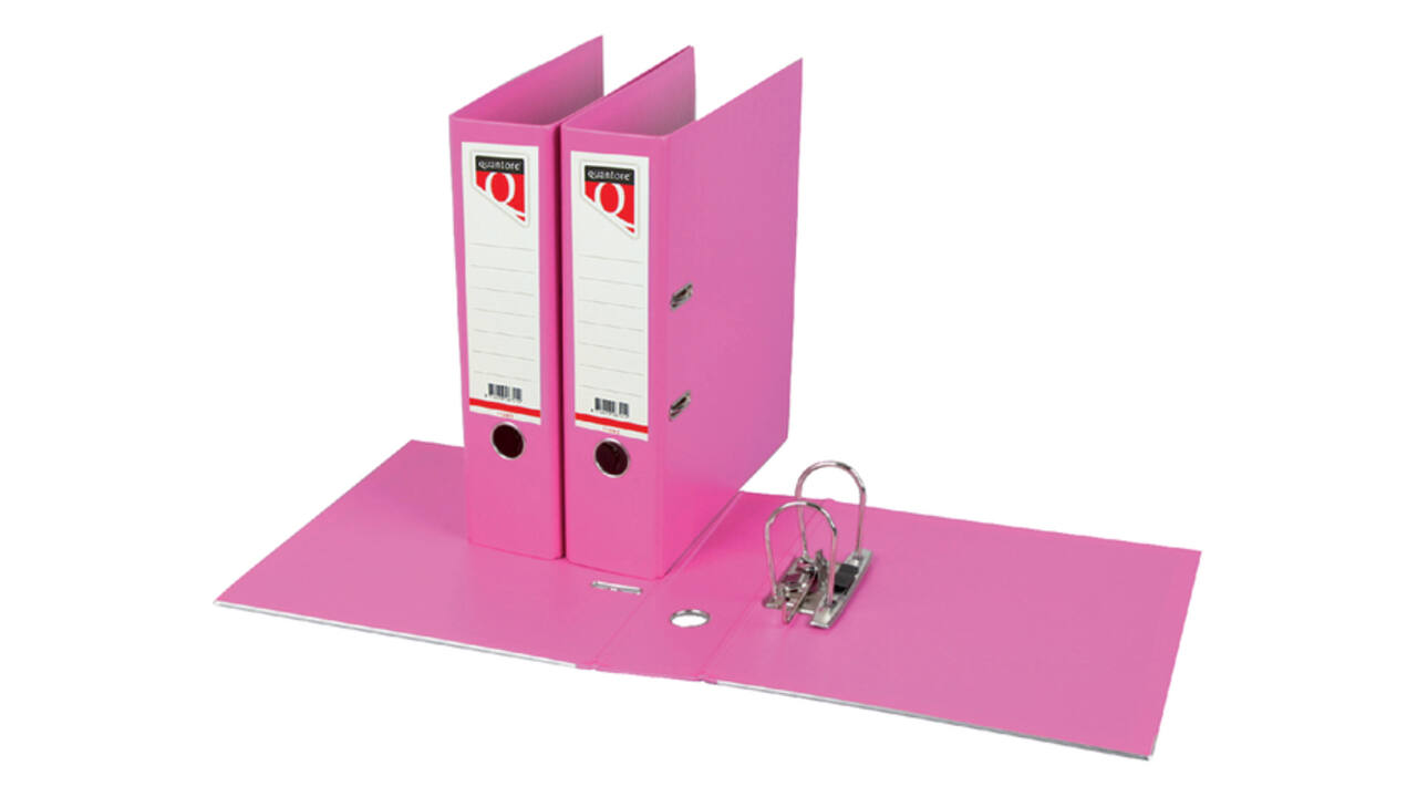 Ordner Quantore A4 80mm PP roze