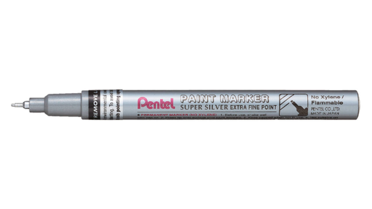 viltstift Pentel MFP10 rond 0.7mm zilver