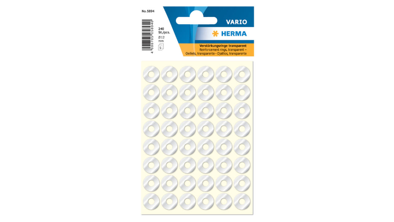 Versterkingsringen HERMA 5894 12mm 240 stuks