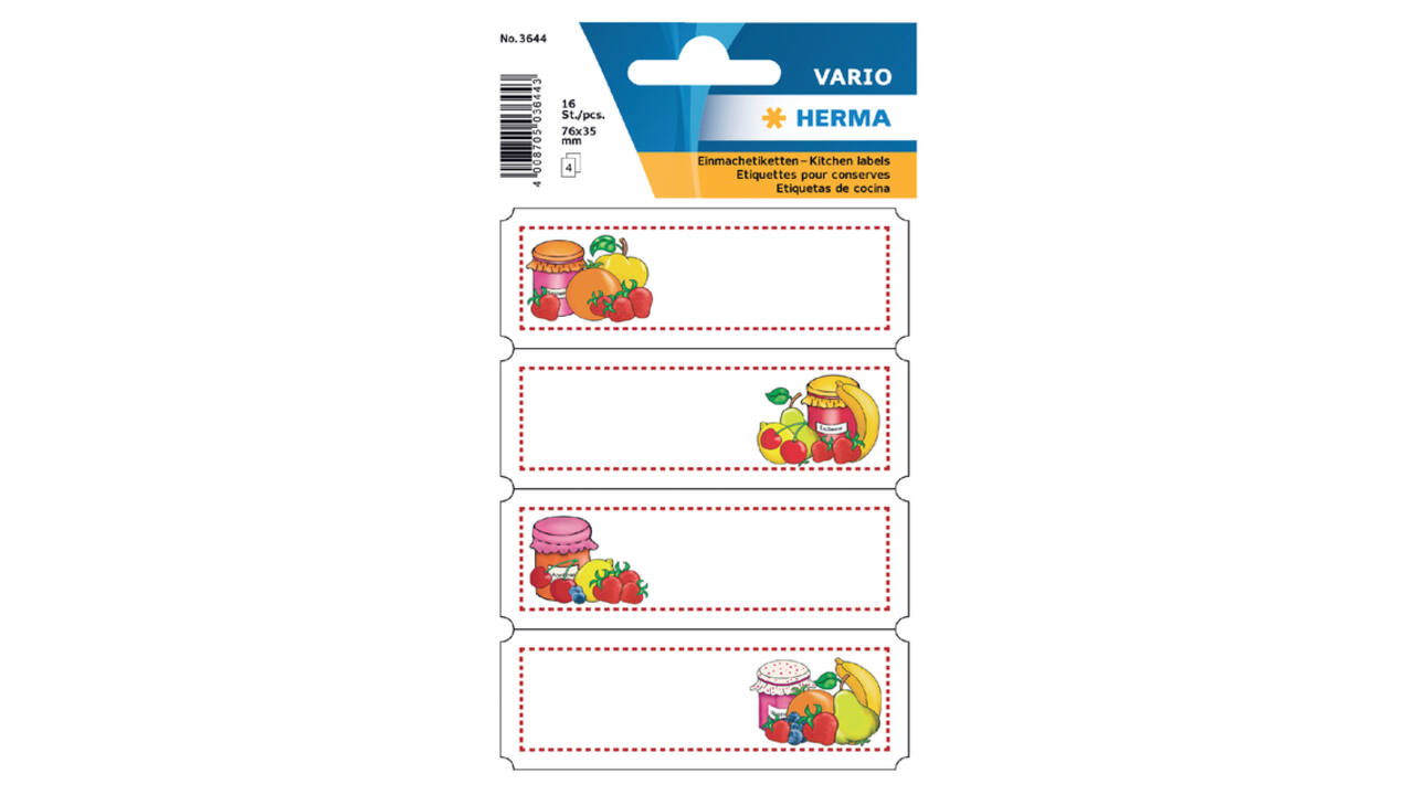 Etiket HERMA 3644 keuken vrucht assortiment