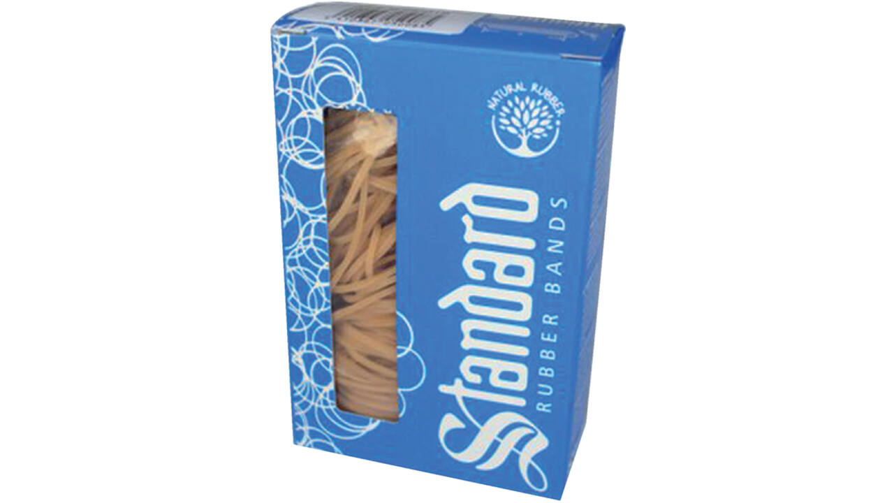 Elastiek Standard Rubber Bands 68 140x5mm 50gr 28 stuks bruin