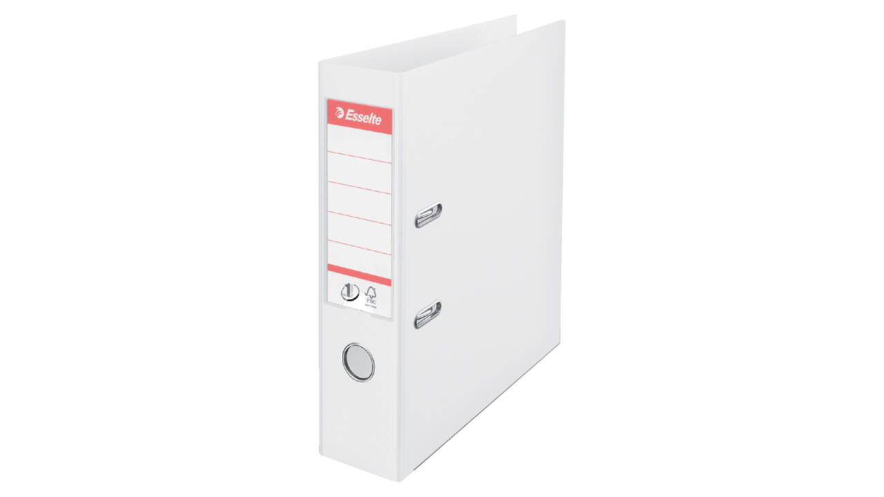 Ordner Esselte No.1 Power VIVIDA 75mm 30% gerecycled PP folie wit