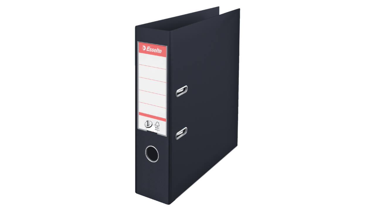 Ordner Esselte No.1 Power VIVIDA 75mm 30% gerecycled PP folie zwart