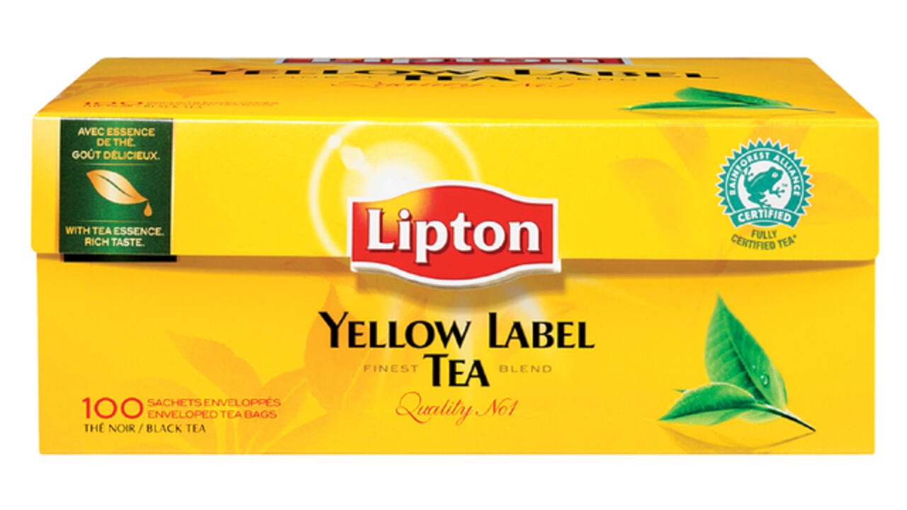 Thee Lipton yellow label met envelop 100x1.5gr