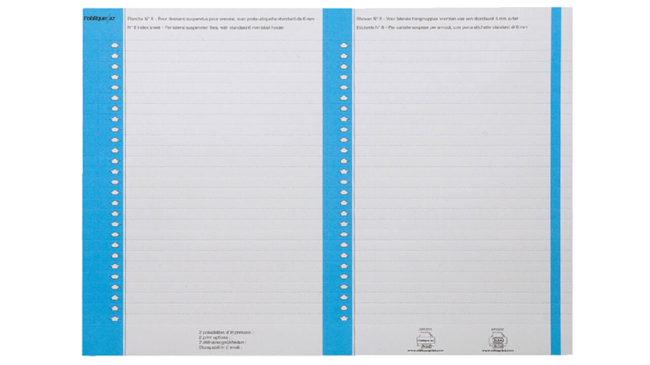 Ruiterstrook Elba Nr 8 138x6mm lateraal blauw 10 vel