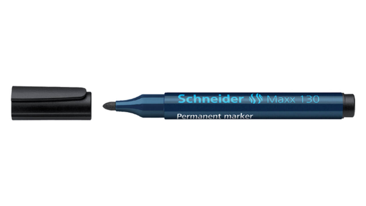 Permanent marker Schneider Maxx 130 rond 1-3mm zwart