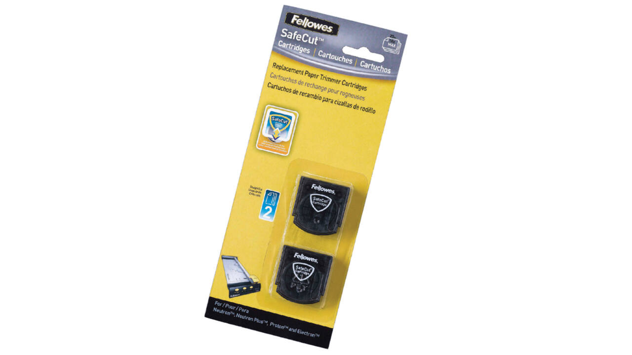 Snijmachinekop Fellowes Safecut recht 2 stuks