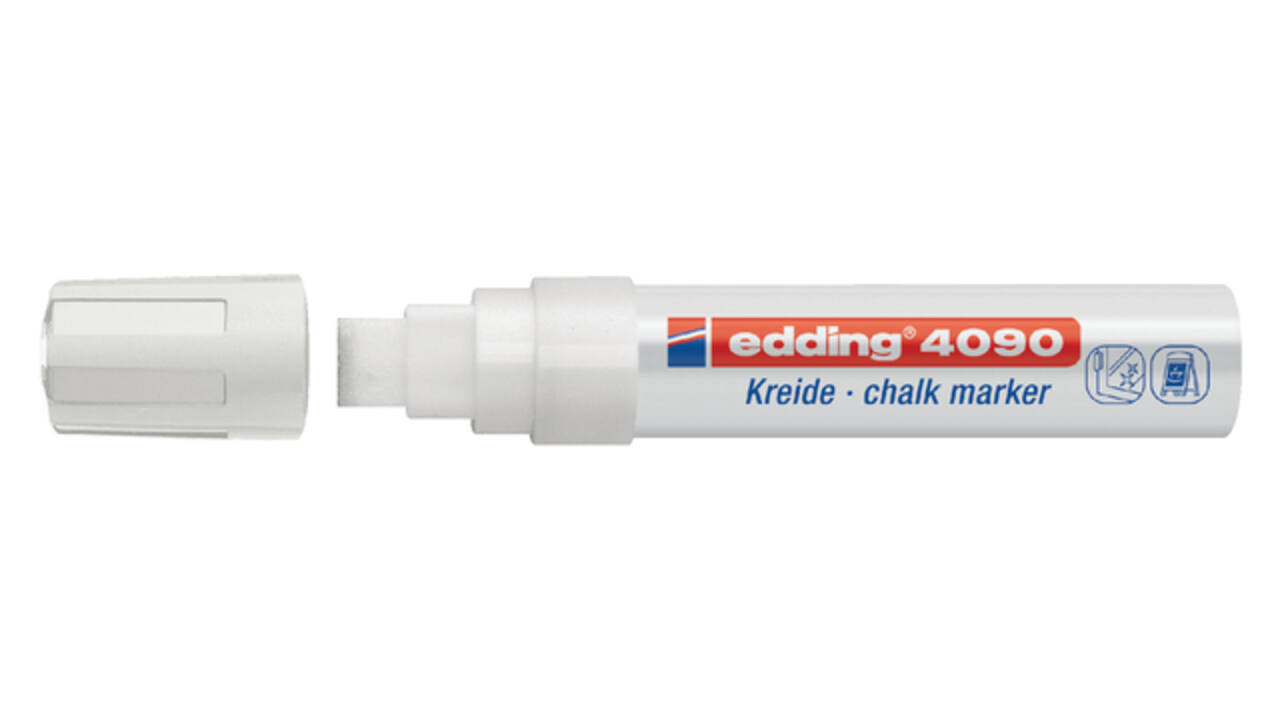 Krijtstift edding 4090 window schuin 4-15mm wit
