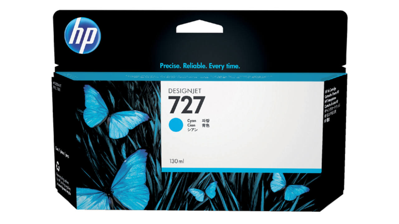 Inktcartridge HP B3P19A 727 blauw